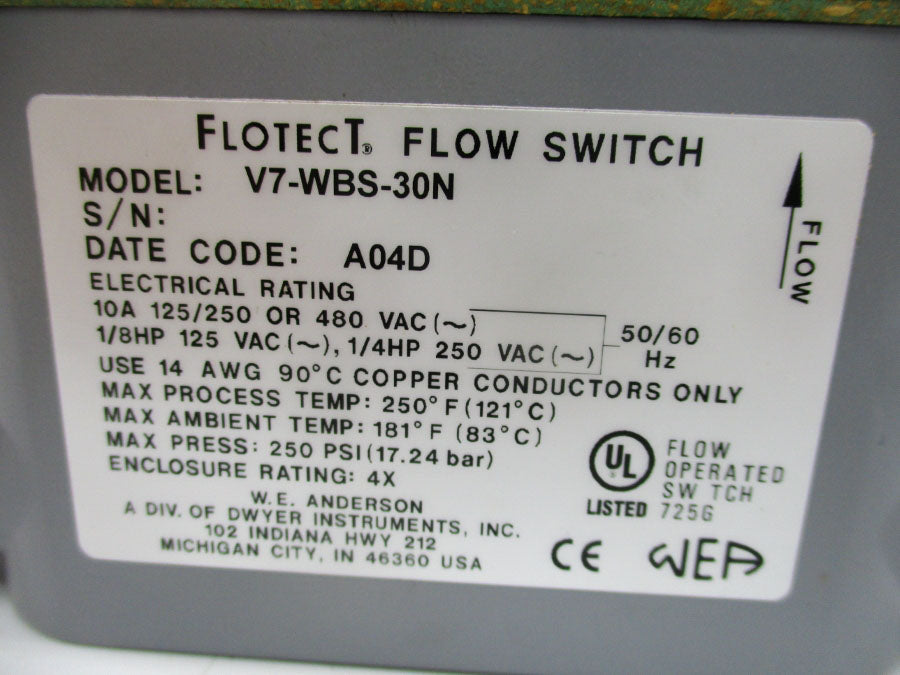DWYER V7-WBS-30N 480VAC 10A 250PSI NSMP