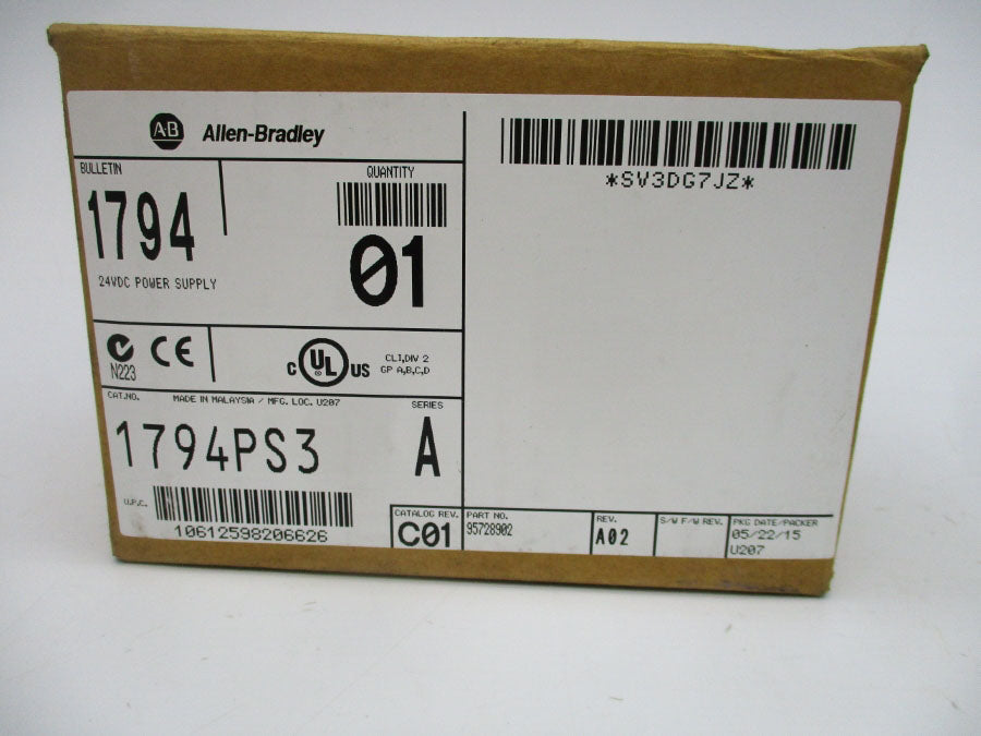 INDUSTRIAL SPARE PART 1794-PS3 SER. A 120/230VAC 1.4/0.8A REV. A02 NSMP