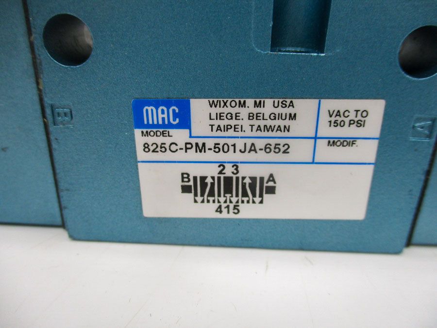 MAC 825C-PM-501JA-652 24VDC 25-150PSI NSMP