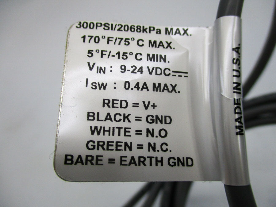 WE ANDERSON TDFS-1-P-06 9-24VDC 0.4A 300PSI NSMP