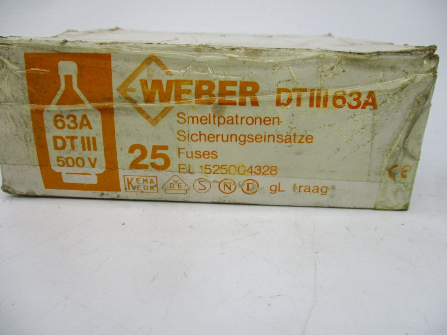 WEBER DTIII63A 500V 63A (PKG OF 5) NSMP
