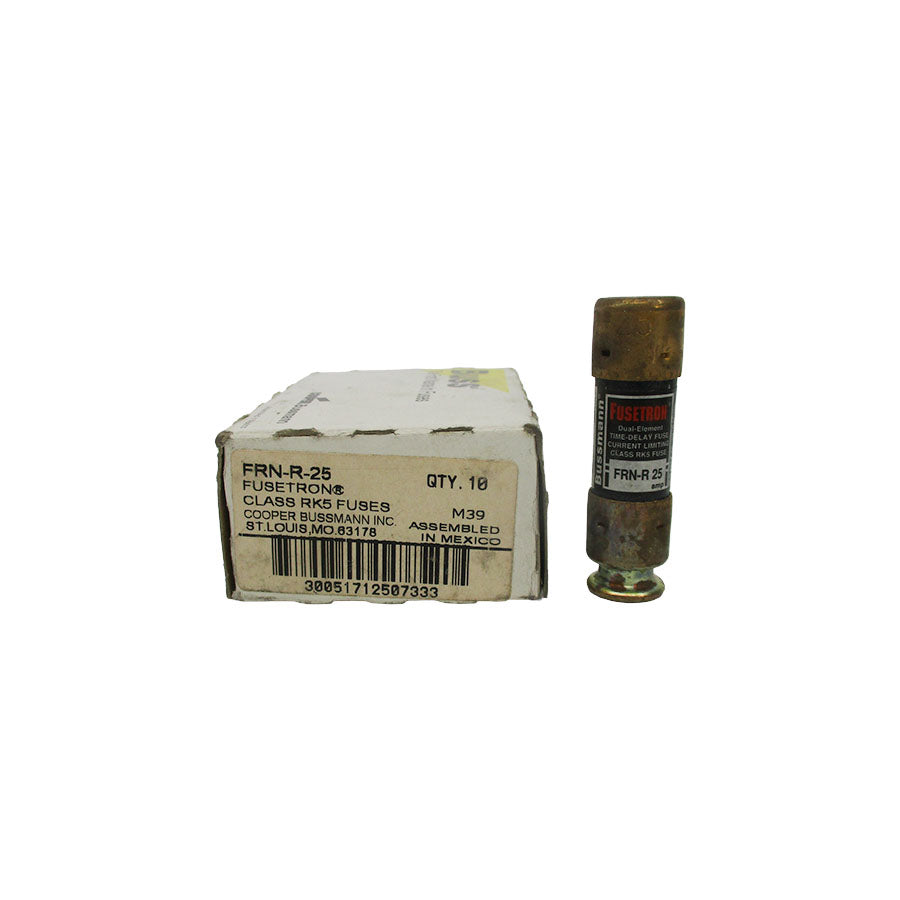 BUSSMANN FRN-R-25 250VAC 25A (PKG OF 10) (WH/BK) NSMP