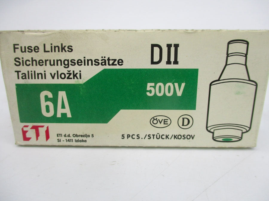 ETI DII 500V 6A (PKG OF 5) NSMP