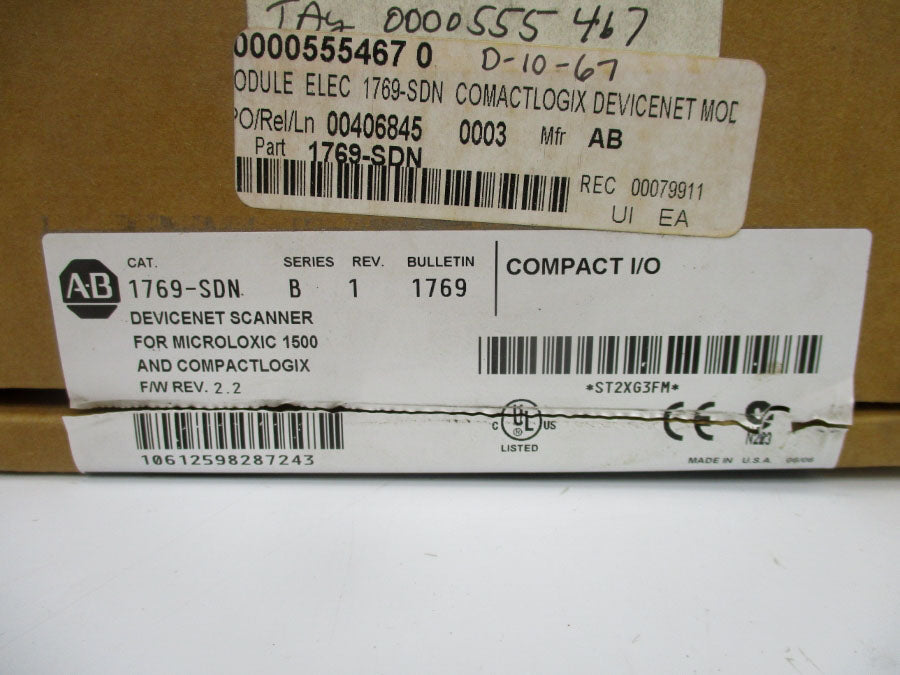 INDUSTRIAL SPARE PART 1769-SDN SER. B F/W 2.2 5-24VDC 0.44-0A REV. 1 NSMP