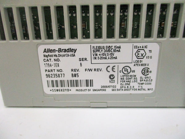 INDUSTRIAL SPARE PART 1794-IE8 SER. B REV. B05 24VDC NSMP