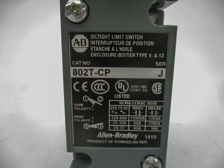 INDUSTRIAL SPARE PART 802T-CP SER. J 120-600VAC 60A (WH) NSMP