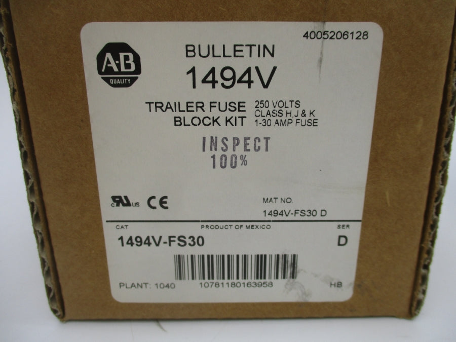 INDUSTRIAL SPARE PART 1494V-FS30 SER. D 250V 1-30A (BR/WH) NSMP