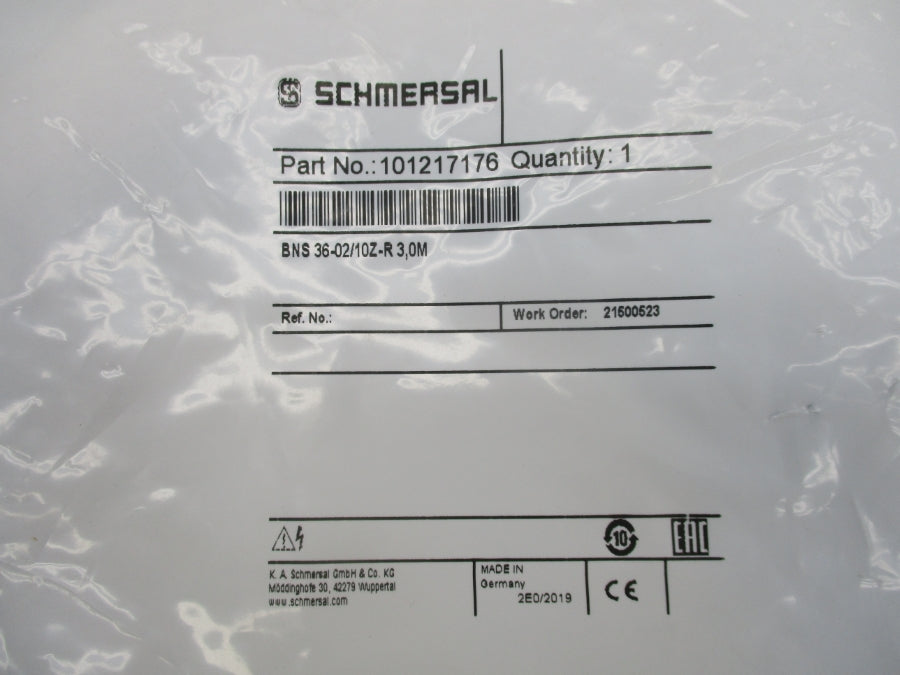 SCHMERSAL 101217176 BNS 36-02/10Z-R 3M NSMP
