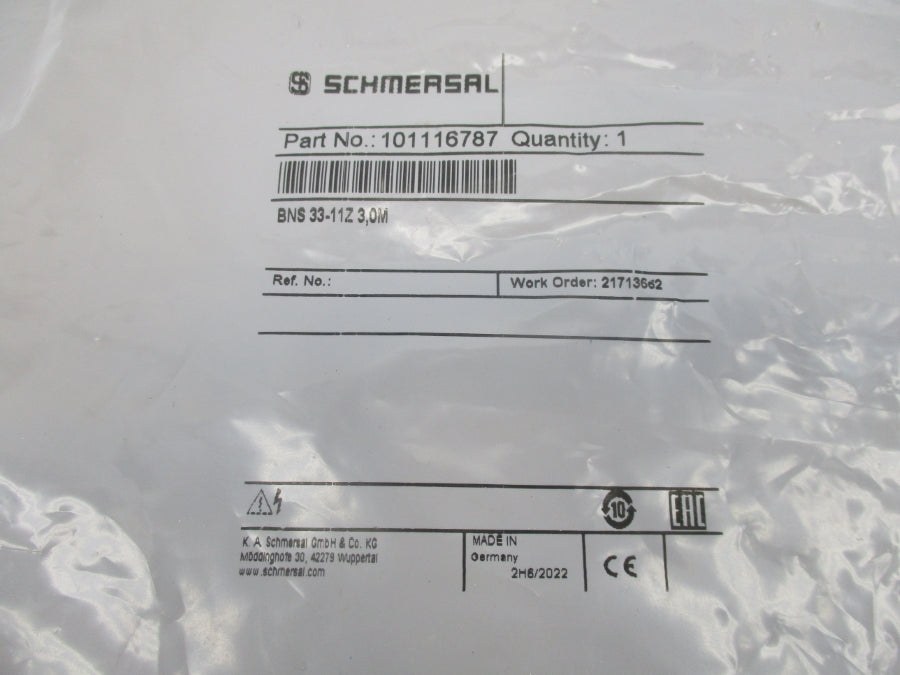 SCHMERSAL 101116787 BNS33-11Z 3M NSMP