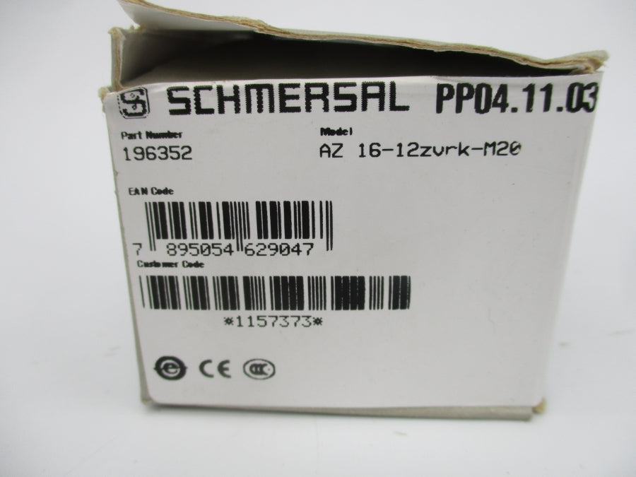 SCHMERSAL 101157373 AZ16-12ZVRK-M20 NSMP