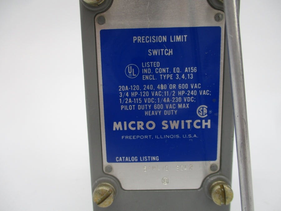 MICRO SWITCH 51ML10 120-600VAC 20A (GY) NSNP