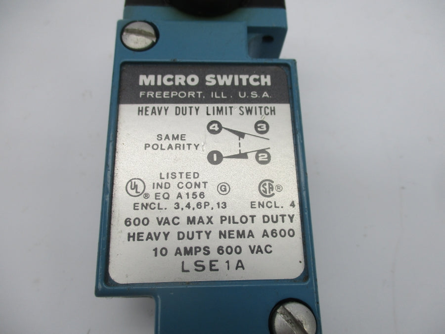 MICRO SWITCH LSE1A 600VAC 10A NSNP