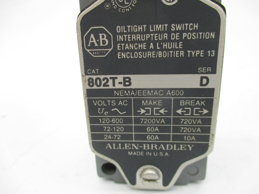 INDUSTRIAL SPARE PART 802T-B SER. D 120-600VAC UNMP