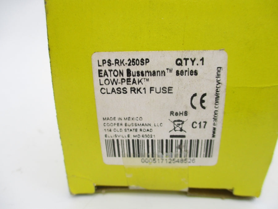 BUSSMANN LPS-RK-250SP 600VAC 250A (YL/YL) NSMP