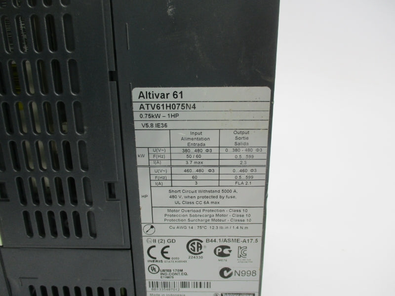 SCHNEIDER ELECTRIC ATV61H075N4 380-480V NSNP
