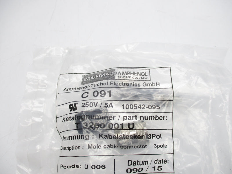 AMPHENOL T3260001U 250V 5A NSMP