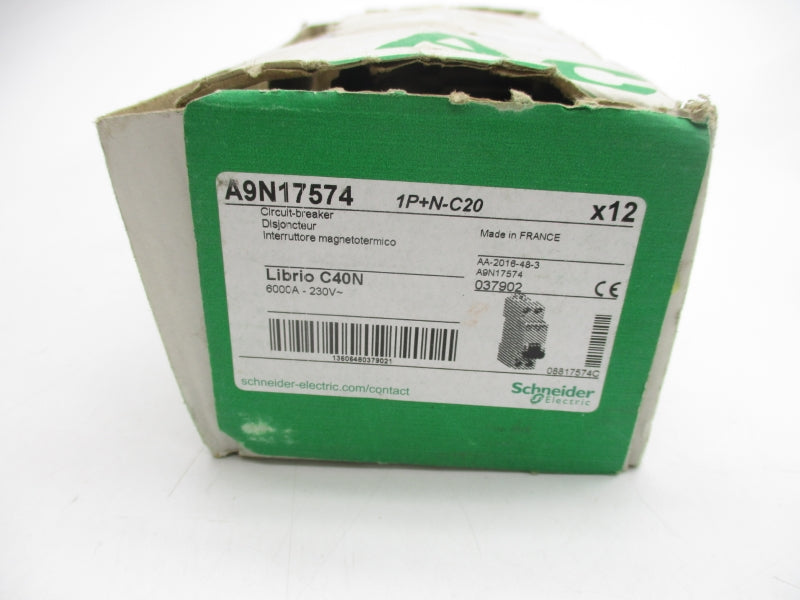 SCHNEIDER ELECTRIC A9N17574 230V 20A (PKG OF 12) NSMP