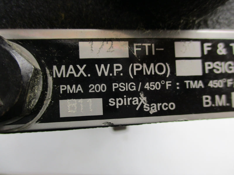 SPIRAX SARCO 66665 200PSI 1/2" UNMP