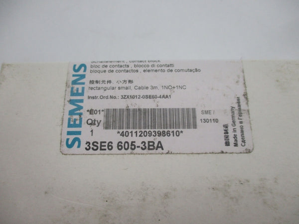 SIEMENS 3SE6605-3BA 24VDC NSMP
