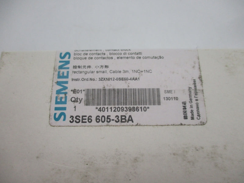 SIEMENS 3SE6605-3BA 24VDC NSMP