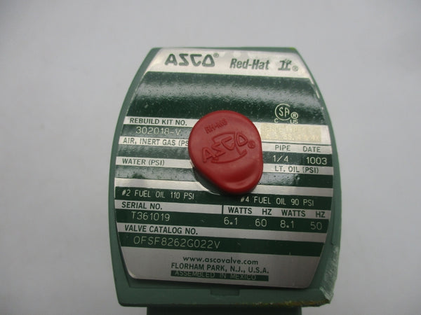 ASCO OFSF8262G022V 110/120V 90PSI 1/4" UNMP