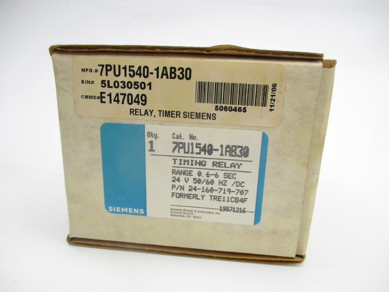 SIEMENS 7PU1540-1AB30 24V 0.6-6S NSMP