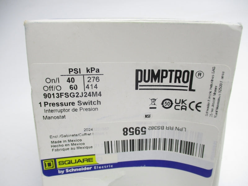 SQUARE D 9013FSG2J24M4 SER. B 115/230V 40/60PSI NSMP