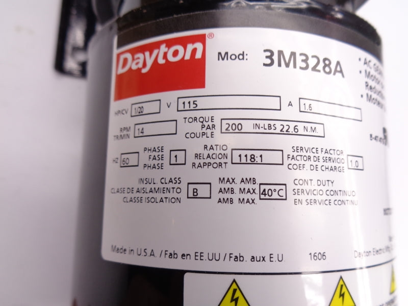 DAYTON 3M328A 115V 1.6A NSMP