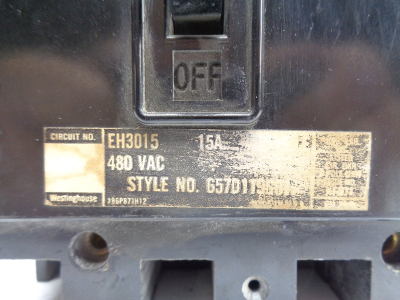WESTINGHOUSE EH3015 480VAC 15A UNMP