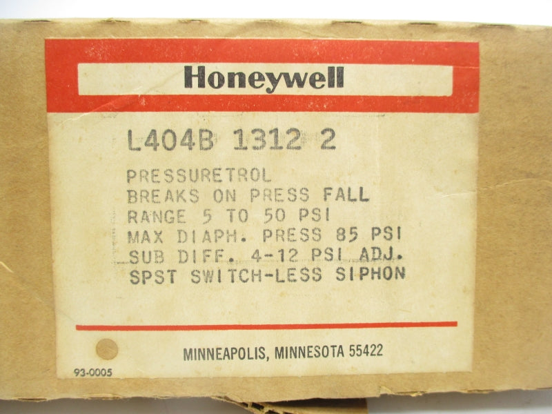HONEYWELL L404B13122 5-50PSI NSMP