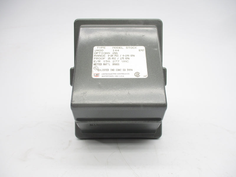UNITED ELECTRIC J400144 277VAC 15A 0-20PSI NSMP