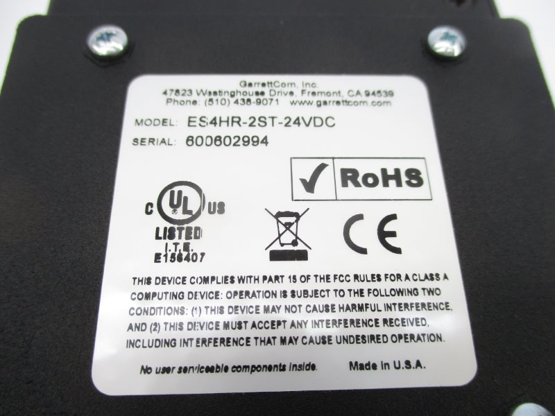 GARRETTCOM ES4HR-2ST-24VDC 1A NSMP