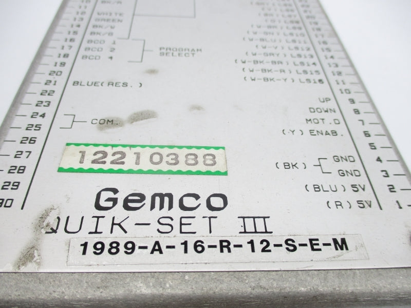 GEMCO 1989-A-16-R-12-S-E-M 15V UNMP
