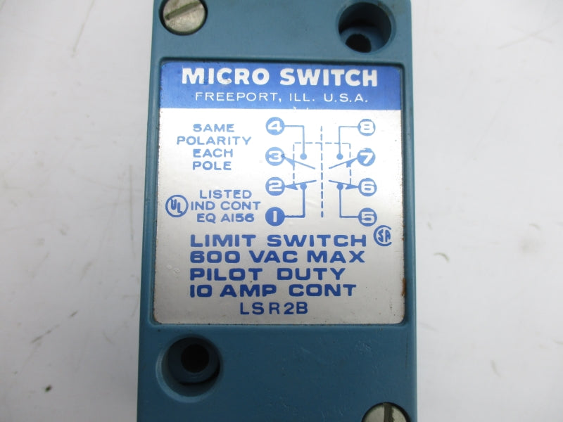 MICRO SWITCH LSR2B 600VAC 10A NSNP