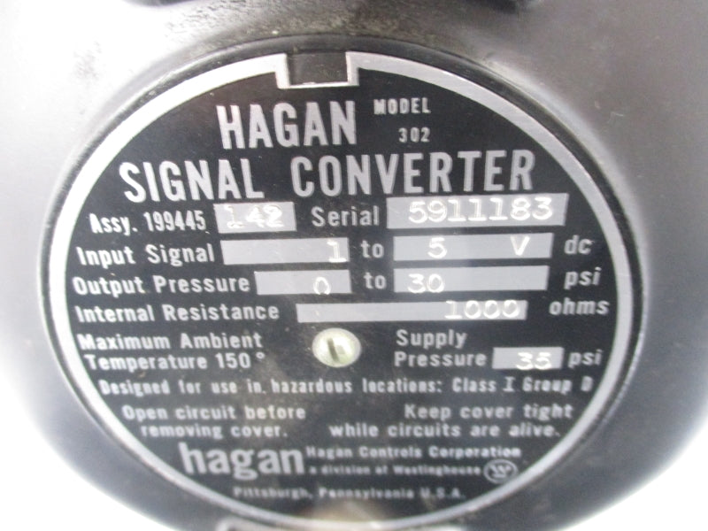 HAGAN 199445142 302 1-5VDC 35PSI NSNP