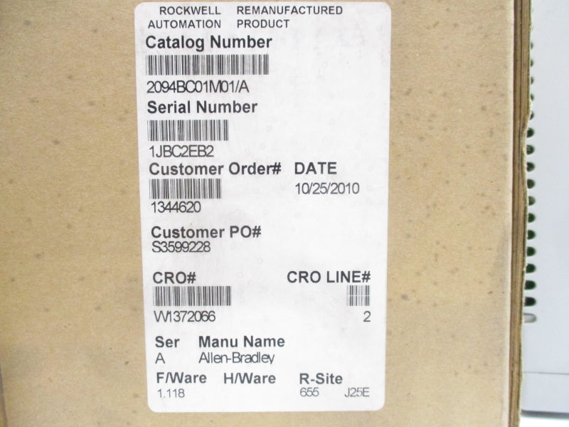 ALLEN BRADLEY 20BD027A3AYNAND0 SER. B F/W 4.002 432-528VAC 24.8A NSMP
