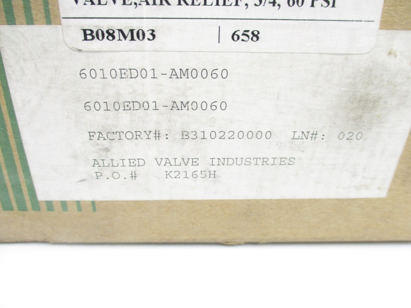 KUNKLE 6010ED01 60PSI 3/4" NSMP