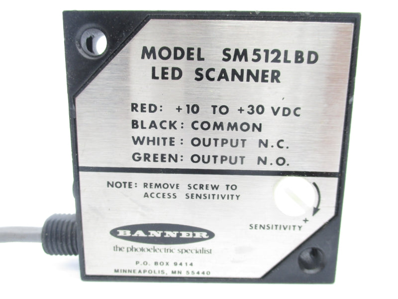 BANNER ENGINEERING SM512LBD 10-30VDC NSNP