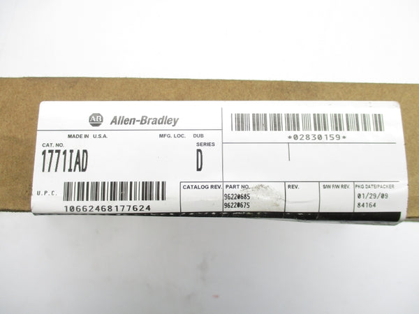ALLEN BRADLEY 1771IAD SER. D DATE: 2009 NSFS