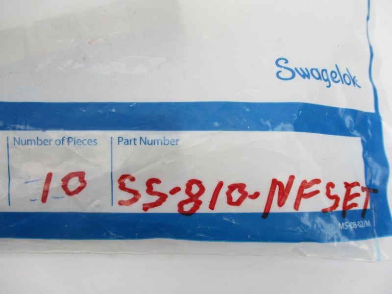 SWAGELOK SS-810-NFSET (PKG OF 10) NSMP