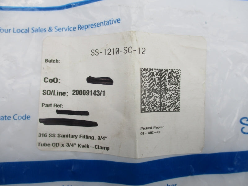 SWAGELOK SS-1210-SC-12 NSNP