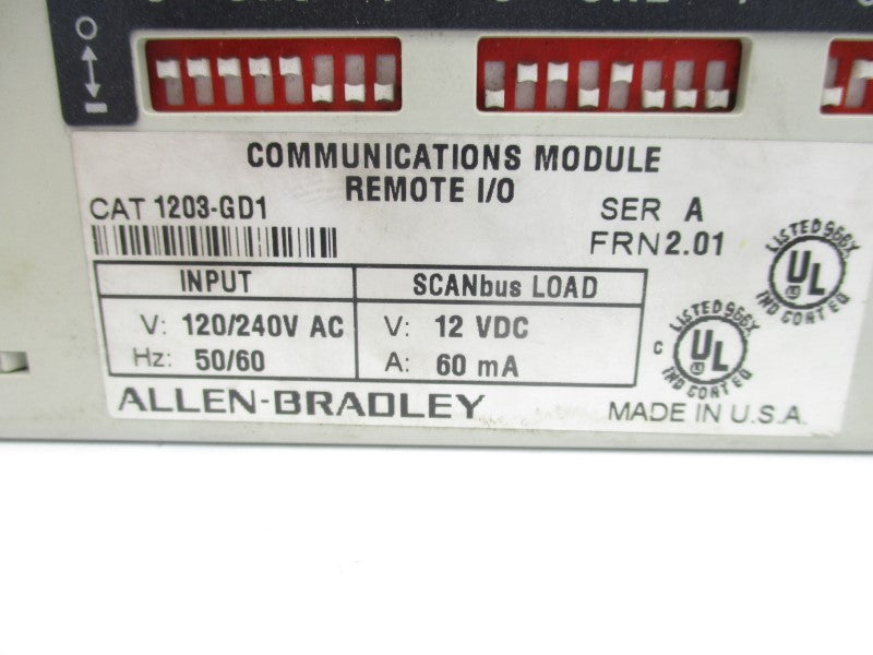 ALLEN BRADLEY 1203-GD1 SER. A F/W 2.01 120/240VAC UNMP