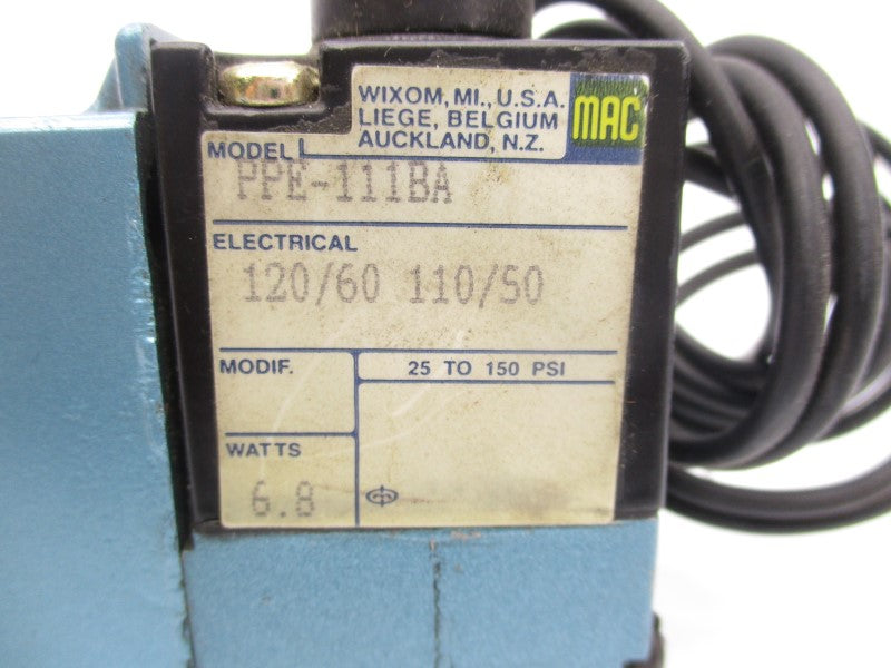 MAC 811C-PP-111BA-252 110/120V 25-150PSI UNMP