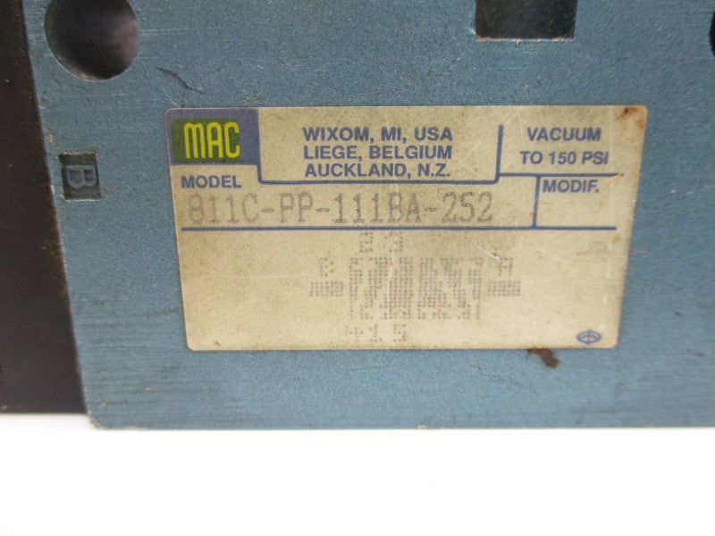 MAC 811C-PP-111BA-252 110/120V 25-150PSI UNMP