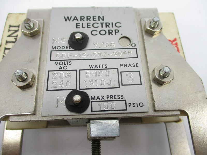 WARREN ELECTRIC CDF-12-230-55*3 208/240VAC 150PSI UNMP