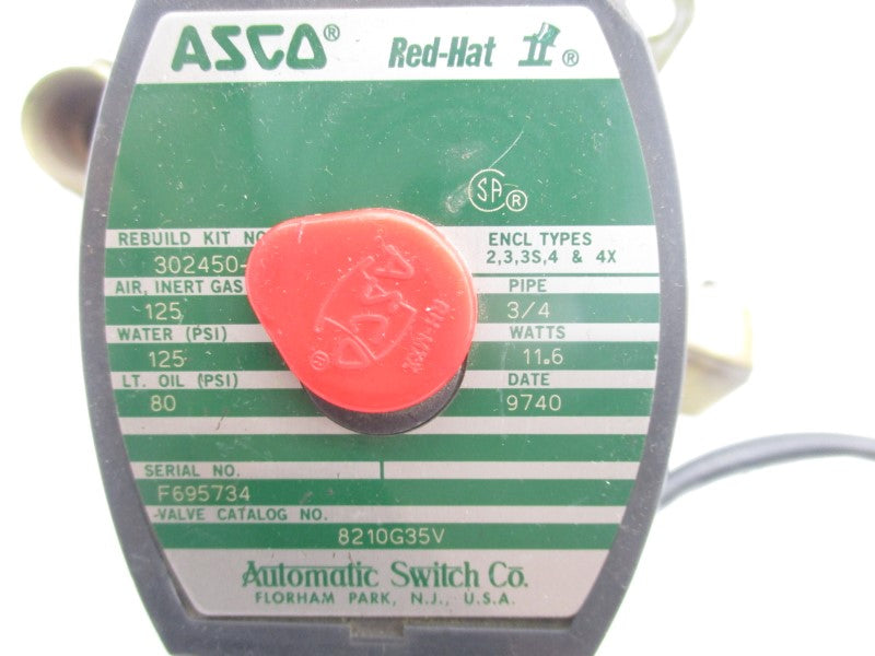 ASCO 8210G35V 25VDC 125PSI 3/4" UNMP