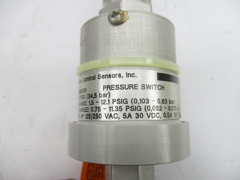 CUSTOM CONTROL SENSORS 611GM8001 125/250VAC 11A 500PSI NSMP