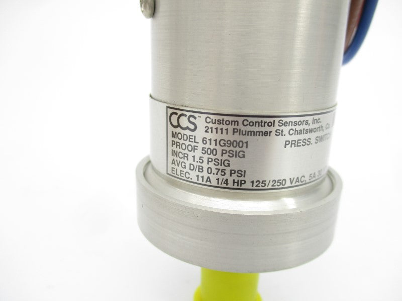 CUSTOM CONTROL 611G9001 125/250VAC 11A 500PSI NSMP