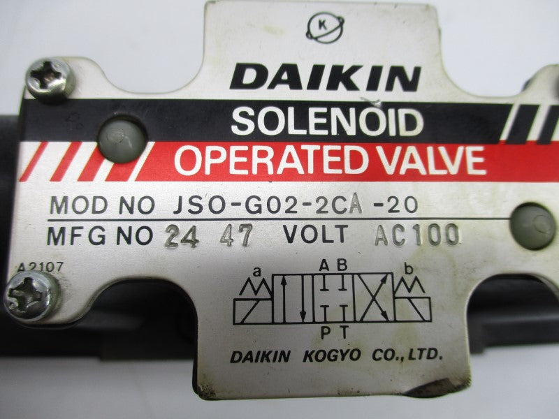 DAIKIN KOGYO JSO-G02-2CA-20 100VAC UNMP
