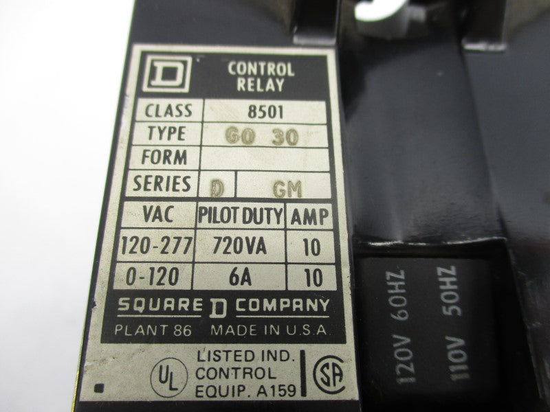 SQUARE D 8501G030 SER. D 110/120V UNMP
